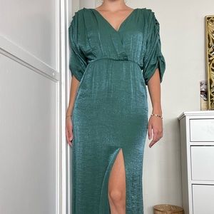 NWT House of Harlow 1960 x Revolve Teal Gown